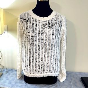 Sandro Paris White Knitted Sweater Size 3/Large